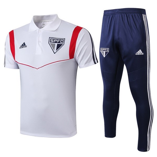 Polo São Paulo Conjunto Completo 2019-20 Blanco Azul